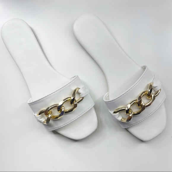 NEW Gina Chain Sandal- White - Picture 4 of 6
